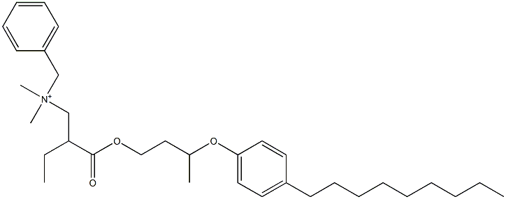 N,N-Dimethyl-N-benzyl-N-[2-[[3-(4-nonylphenyloxy)butyl]oxycarbonyl]butyl]aminium Struktur