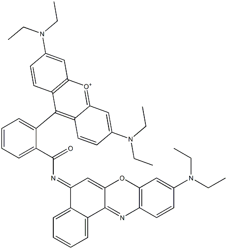 3,6-Bis(diethylamino)-9-[2-[[[9-(diethylamino)-5H-benzo[a]phenoxazin-5-ylidene]amino]carbonyl]phenyl]xanthylium Struktur