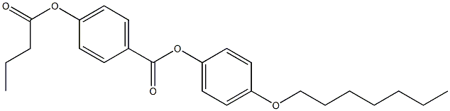 p-Butanoyloxybenzoic acid p-(heptyloxy)phenyl ester Struktur