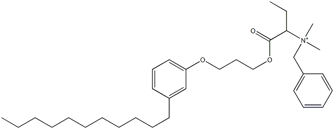 N,N-Dimethyl-N-benzyl-N-[1-[[3-(3-undecylphenyloxy)propyl]oxycarbonyl]propyl]aminium Struktur