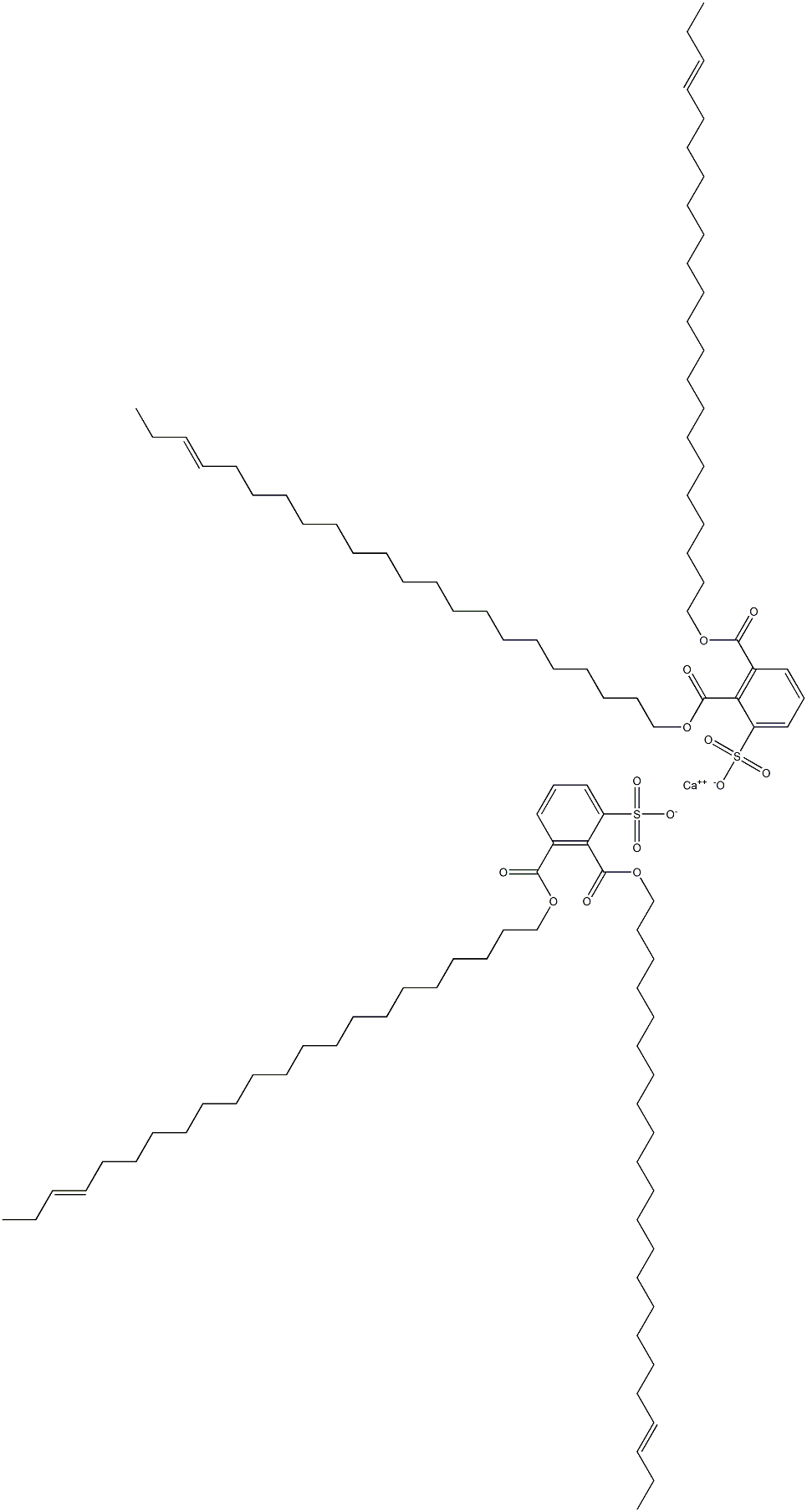 Bis[2,3-di(19-docosenyloxycarbonyl)benzenesulfonic acid]calcium salt Struktur