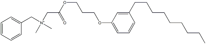 N,N-Dimethyl-N-benzyl-N-[[[3-(3-nonylphenyloxy)propyl]oxycarbonyl]methyl]aminium Struktur