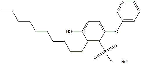 4-Hydroxy-3-decyl[oxybisbenzene]-2-sulfonic acid sodium salt Struktur