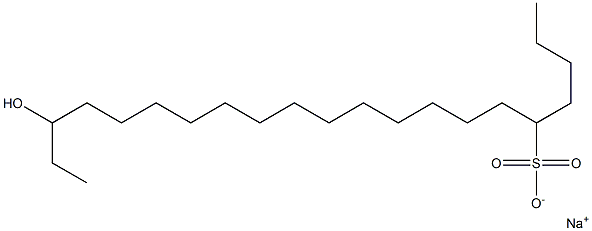 19-Hydroxyhenicosane-5-sulfonic acid sodium salt Struktur