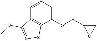 3-Methoxy-7-(oxiranylmethoxy)-1,2-benzisothiazole Struktur