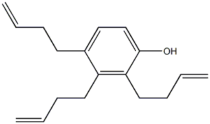 2,3,4-Tri(3-butenyl)phenol Struktur