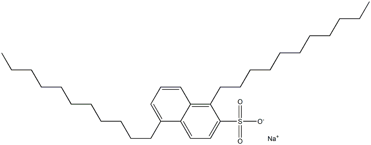 1,5-Diundecyl-2-naphthalenesulfonic acid sodium salt Struktur