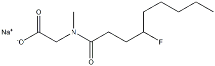 N-(4-Fluorononanoyl)-N-methylglycine sodium salt Struktur