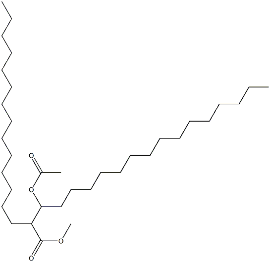 3-Acetoxy-2-tetradecyloctadecanoic acid methyl ester Struktur