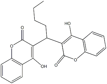 3,3'-Pentylidenebis(4-hydroxycoumarin) Struktur