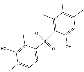 2,3'-Dihydroxy-2',4,4',5,6-pentamethyl[sulfonylbisbenzene] Struktur