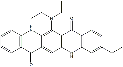 6-(Diethylamino)-10-ethyl-5,12-dihydroquino[2,3-b]acridine-7,14-dione Struktur