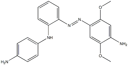 4-[2-(4-Aminophenylamino)phenylazo]-2,5-dimethoxyaniline Struktur