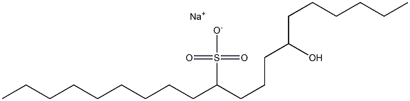 14-Hydroxyicosane-10-sulfonic acid sodium salt Struktur