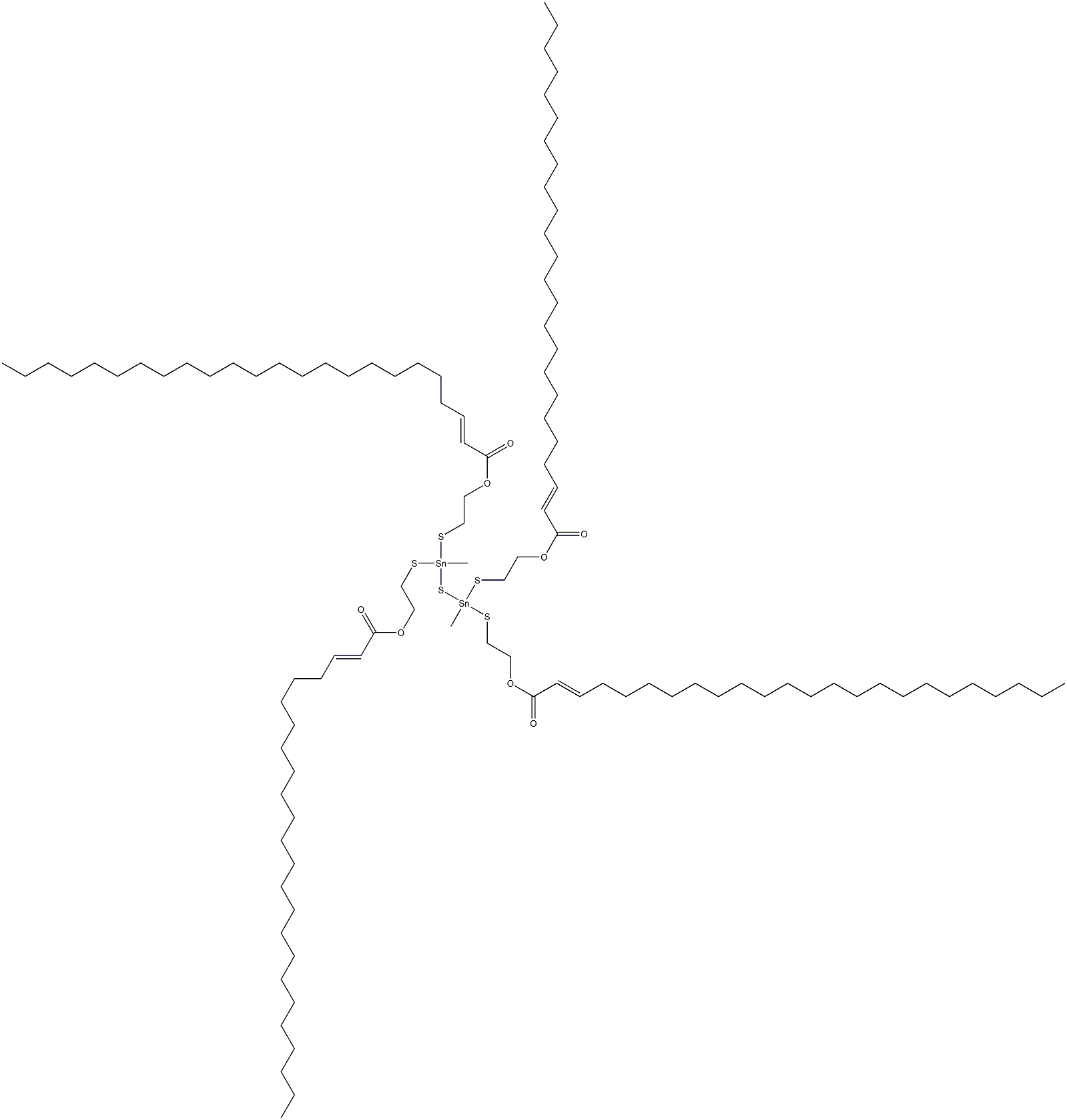 Bis[methylbis[[2-(1-tricosenylcarbonyloxy)ethyl]thio]stannyl] sulfide Struktur