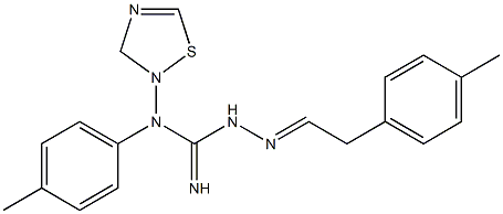 Dihydro-N-[(imino)[2-[2-(4-methylphenyl)ethylidene]hydrazino]methyl]-N-(4-methylphenyl)-1,2,4-thiadiazol-2(3H)-amine Struktur