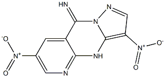 9-Imino-3,7-dinitro-4,9-dihydropyrazolo[1,5-a]pyrido[2,3-d]pyrimidine Struktur