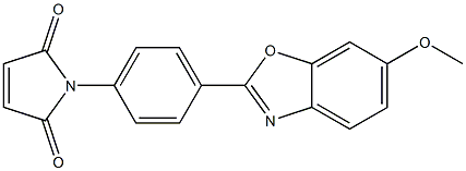 6-Methoxy-2-[4-[(2,5-dihydro-2,5-dioxo-1H-pyrrol)-1-yl]phenyl]benzoxazole Struktur