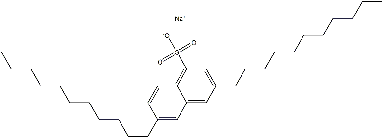 3,6-Diundecyl-1-naphthalenesulfonic acid sodium salt Struktur