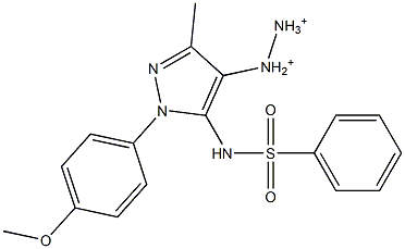 N-[1-(4-Methoxyphenyl)-3-methyl-4-diazonio-1H-pyrazol-5-yl]benzenesulfonamide Struktur