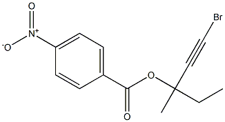 4-Nitrobenzoic acid 3-bromo-1-ethyl-1-methyl-2-propynyl ester Struktur