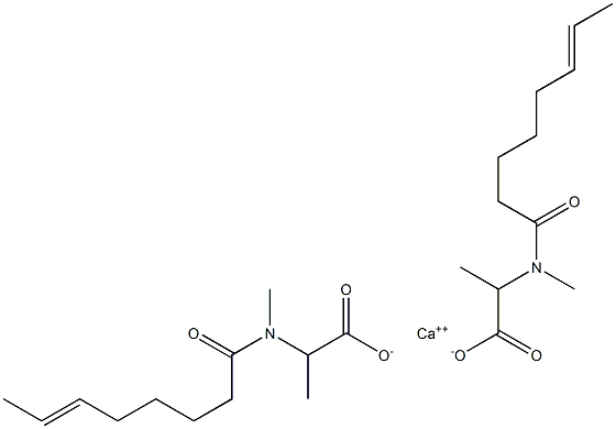 Bis[2-[N-methyl-N-(6-octenoyl)amino]propionic acid]calcium salt Struktur