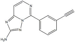 2-Amino-5-[3-ethynylphenyl][1,2,4]triazolo[1,5-c]pyrimidine Struktur