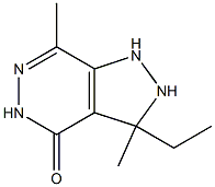 1,2-Dihydro-3,7-dimethyl-3-ethyl-3H-pyrazolo[3,4-d]pyridazin-4(5H)-one Struktur