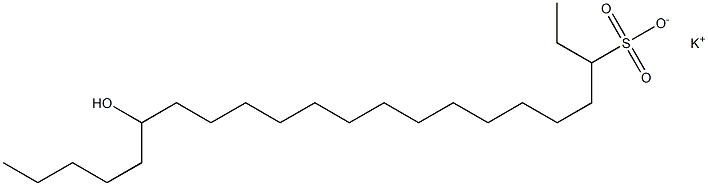 17-Hydroxydocosane-3-sulfonic acid potassium salt Struktur