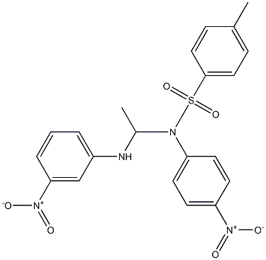 N-[1-[(3-Nitrophenyl)amino]ethyl]-N-(4-nitrophenyl)-4-methylbenzenesulfonamide Struktur