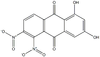 1,3-Dihydroxy-5,6-dinitroanthraquinone Struktur