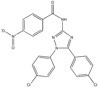 1-(4-Chlorophenyl)-5-(4-chlorophenyl)-3-((4-nitrobenzoyl)amino)-1H-1,2,4-triazole Struktur