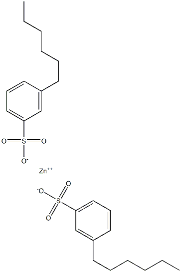 Bis(3-hexylbenzenesulfonic acid)zinc salt Struktur