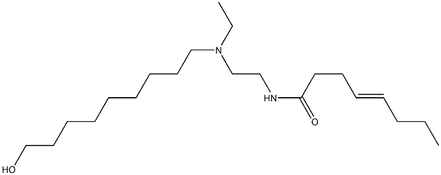 N-[2-[N-Ethyl-N-(9-hydroxynonyl)amino]ethyl]-4-octenamide Struktur