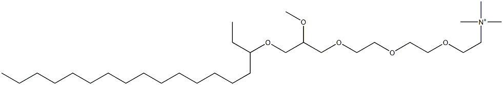 N-[2-[2-[2-(3-Octadecyloxy-2-methoxypropoxy)ethoxy]ethoxy]ethyl]-N,N,N-trimethylaminium Struktur