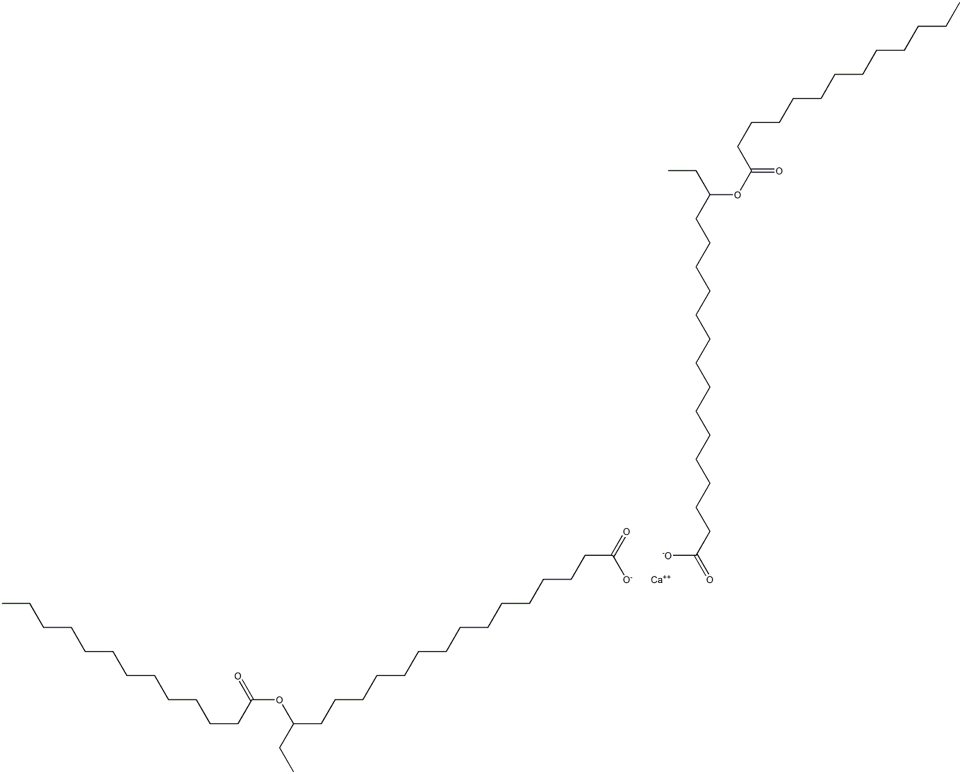 Bis(16-tridecanoyloxystearic acid)calcium salt Struktur