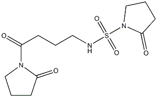 2-Oxo-N-[4-oxo-4-(2-oxopyrrolizino)butyl]pyrrolidine-1-sulfonamide Struktur