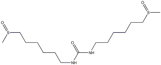 (-)-N,N'-Bis[6-(methylsulfinyl)hexyl]urea Struktur