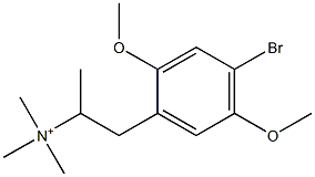 N,N,N-Trimethyl-1-(2,5-dimethoxy-4-bromophenyl)-2-propanaminium Struktur