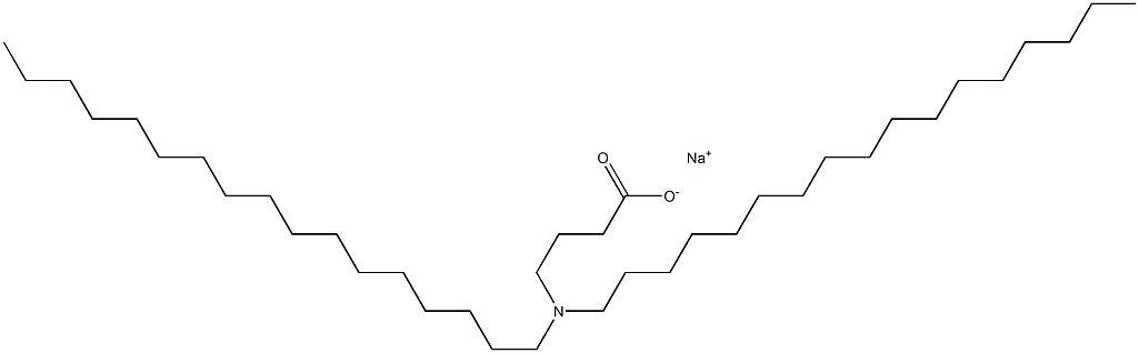 4-(Diheptadecylamino)butyric acid sodium salt Struktur