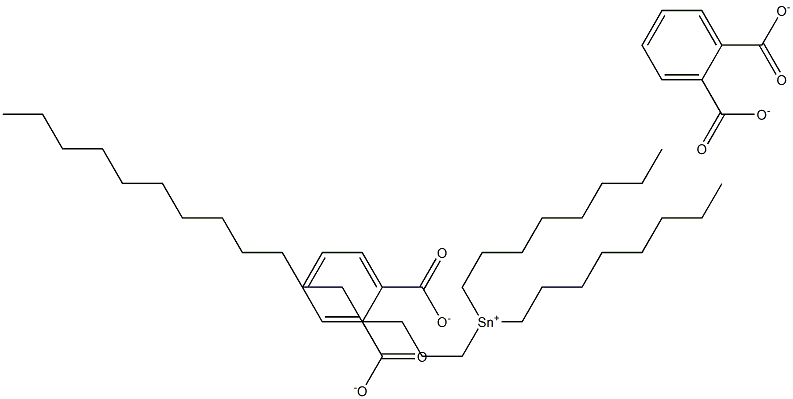 Bis(phthalic acid 1-hexadecyl)dioctyltin(IV) salt Struktur