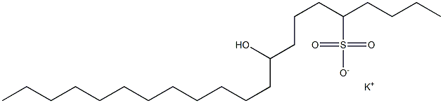 9-Hydroxyhenicosane-5-sulfonic acid potassium salt Struktur