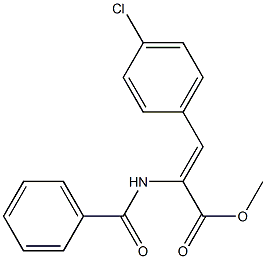 (Z)-2-(Benzoylamino)-3-(4-chlorophenyl)acrylic acid methyl ester Struktur