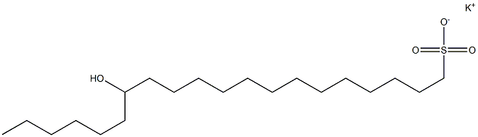 14-Hydroxyicosane-1-sulfonic acid potassium salt Struktur