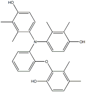 N,N-Bis(4-hydroxy-2,3-dimethylphenyl)-2-(6-hydroxy-2,3-dimethylphenoxy)benzenamine Struktur