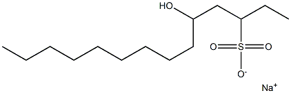 5-Hydroxytetradecane-3-sulfonic acid sodium salt Struktur