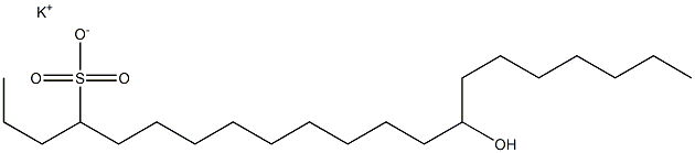 14-Hydroxyhenicosane-4-sulfonic acid potassium salt Struktur