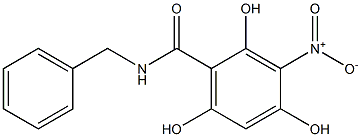 2,4,6-Trihydroxy-3-nitro-N-benzylbenzamide Struktur