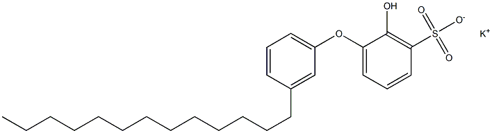 2-Hydroxy-3'-tridecyl[oxybisbenzene]-3-sulfonic acid potassium salt Struktur