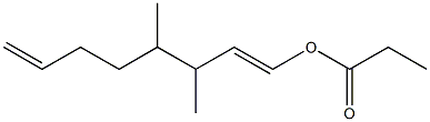 Propionic acid 3,4-dimethyl-1,7-octadienyl ester Struktur